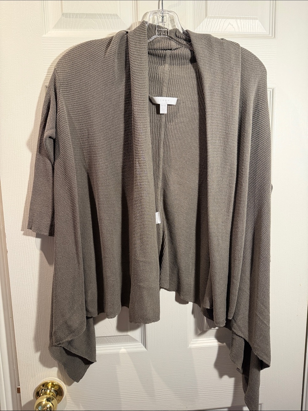 Lightweight Open Front Cardigan - Taupe